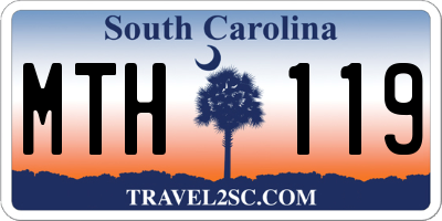 SC license plate MTH119