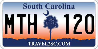 SC license plate MTH120
