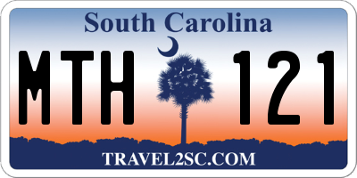 SC license plate MTH121