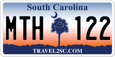 SC license plate MTH122