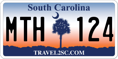 SC license plate MTH124