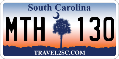 SC license plate MTH130