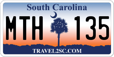 SC license plate MTH135