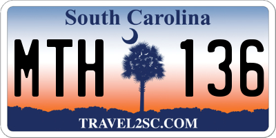 SC license plate MTH136