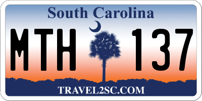 SC license plate MTH137