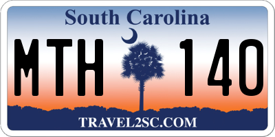 SC license plate MTH140