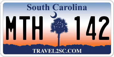 SC license plate MTH142