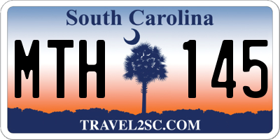 SC license plate MTH145