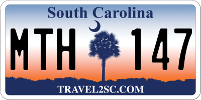SC license plate MTH147