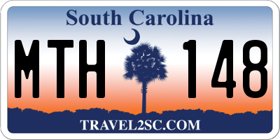 SC license plate MTH148