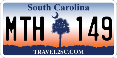 SC license plate MTH149