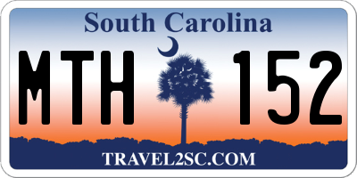 SC license plate MTH152