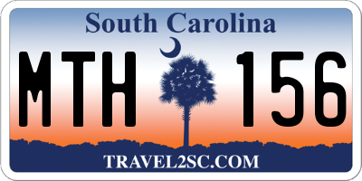 SC license plate MTH156