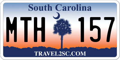 SC license plate MTH157