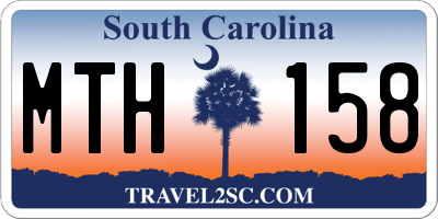 SC license plate MTH158
