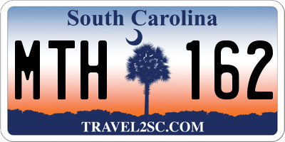 SC license plate MTH162