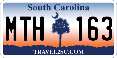 SC license plate MTH163