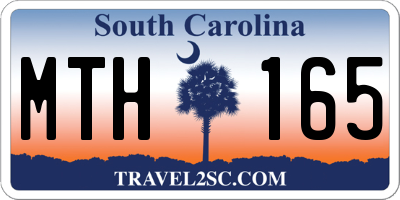 SC license plate MTH165