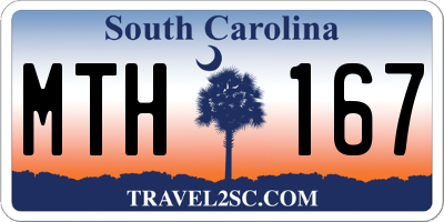 SC license plate MTH167