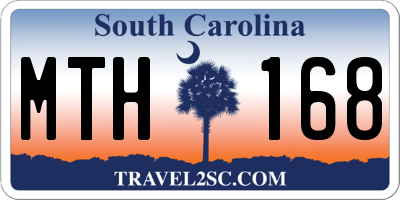 SC license plate MTH168