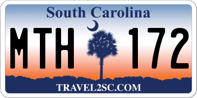 SC license plate MTH172