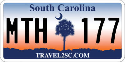 SC license plate MTH177