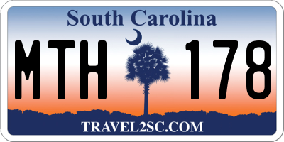 SC license plate MTH178