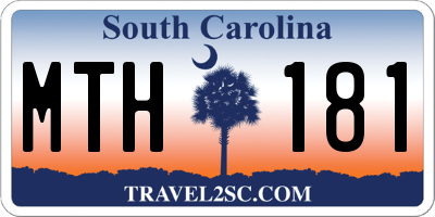 SC license plate MTH181