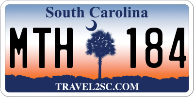 SC license plate MTH184