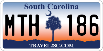 SC license plate MTH186