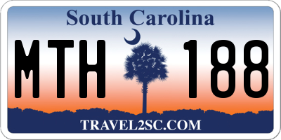 SC license plate MTH188