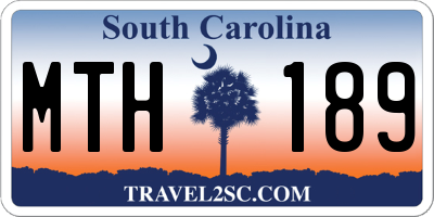 SC license plate MTH189