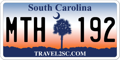 SC license plate MTH192