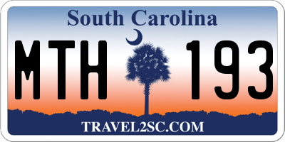 SC license plate MTH193