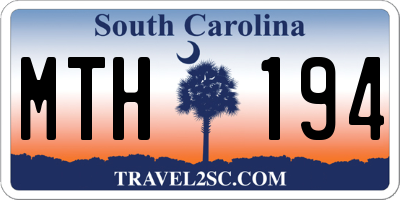 SC license plate MTH194