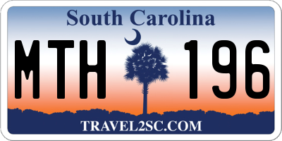 SC license plate MTH196