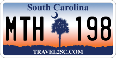 SC license plate MTH198