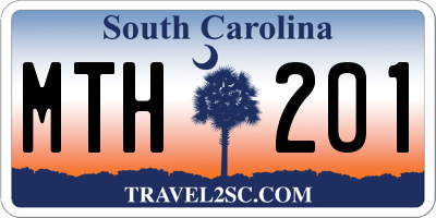 SC license plate MTH201