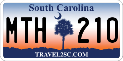 SC license plate MTH210