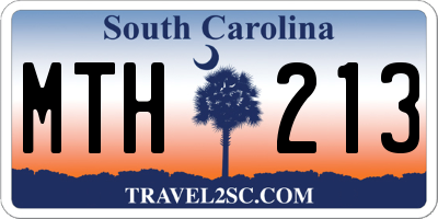 SC license plate MTH213