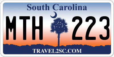 SC license plate MTH223