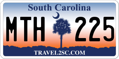 SC license plate MTH225