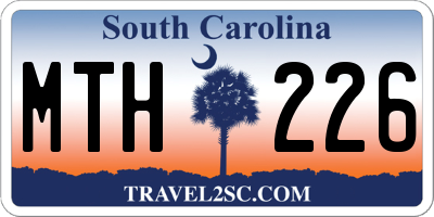 SC license plate MTH226