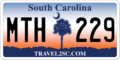 SC license plate MTH229