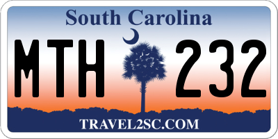 SC license plate MTH232