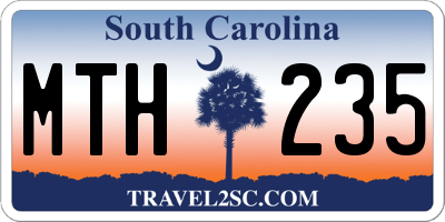 SC license plate MTH235