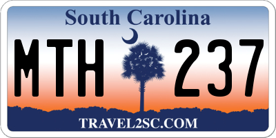 SC license plate MTH237