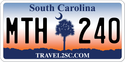 SC license plate MTH240