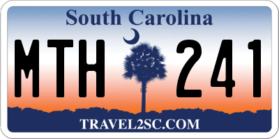 SC license plate MTH241