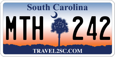 SC license plate MTH242